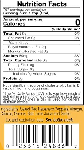 Marie Sharp’s Fiery Hot Habanero Pepper Sauce, 10 oz – Extra Hot Belizean Hot Sauce with Intense Heat & Flavor – All-Natural, Gluten-Free (Pack of 2)