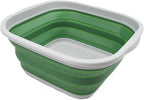 SAMMART 5.5L (1.4 Gallons) Collapsible Tub - Foldable Dish Tub - Portable Washing Basin - Space Saving Plastic Washtub (Grey/Dark Sea Green, 1)