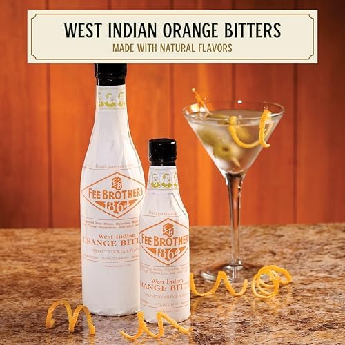 Fee Brothers West Indian Orange Cocktail Bitters - Aromatic Cocktail Mixer & Concentrated Flavoring, Gluten Free, Vegan-Friendly, 5 fl oz