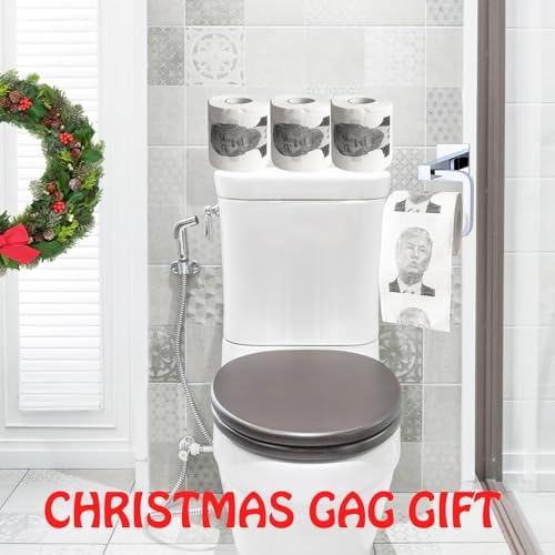 President Toilet Paper, Funny Novelty Gag Gift, Prank Gift for White Elephant Exchange, Christmas Stocking Stuffer, Birthday, 1 Roll, 3 Ply, 300 Sheets