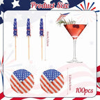 Cocktail Picks 100PCS 4 Inch Drink Umbrellas Cocktail Toothpicks for Appetizers Paper Umbrellas for Tiki Luau Hawaiian Tropical Party Decoration