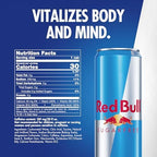 Red Bull Energy Drink, Sugar Free, 20 fl oz (Pack of 12)