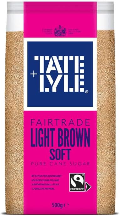 Tate & Lyle Fairtrade Light Brown Cane Soft Sugar (500g) - Pack of 2