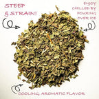 Worldwide Botanicals Organic Peppermint Loose Leaf Tea, 4 oz - Pacific Northwest Organic Cultivation, Highly Aromatic Digestive Tea, Antioxidant, Caffeine Free