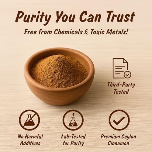 Spice Profile USDA Organic Ceylon Cinnamon Powder, Lab Tested for Heavy Metals, Resealable 4oz Pouch, Dalchini, Canela de Ceilán