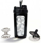 26oz Glass Protein Shaker Bottle with Non-Slip Sleeve, Borosilicate Glass Shaker Cup for Protein Shakes, Smoothies, Iced Coffee, Leak-Proof & BPA-Free Mixer Bottle for Gym, Workout, Sports