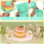 3Pcs Silicone Muffin Top Pan, 4Inch Muffin Top Pans Non-stick, 6-Cavity Round Baking Molds for Mini Cake, Muffin Top, Dessert, Hamburger, Sandwiches Making