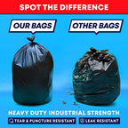 95-96 Gallon Trash Bags Heavy Duty (25 Bags w/Ties Value pack) Extra Large Trash Bags, 90 Gallon, 95 Gallon, 96 Gallon, 100 Gallon