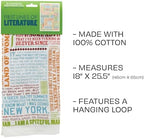 The Unemployed Philosophers Guild First Lines of Literature Dish Towel - 100% Cotton Novelty Kitchen Dish Towel Featuring 39 Famous Opening Lines, 18" x 25.5"