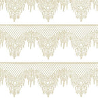 FUNSHOWCASE Large Pre-Made Ready to Use Edible Cake Lace Lattice Diamond Scallop 12-inch 10-Piece Set Ivory White