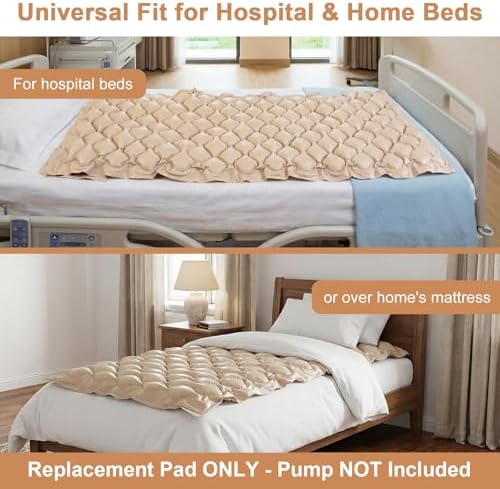 Replacement Alternating Air Pressure Mattress Pad, Replacement Pad for Alternating Pressure System - Pump Not Included - 79"x35" (Pad Only)