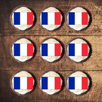 50 French Flag Edible Cupcake Toppers, France Flags, Edible Cake Decorations, Flags Of The World Mini Cake Decor, Eurovision Party Decor, Paris Theme Patriotic Decorations UNCUT