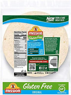 Mission Gluten Free Soft Taco Tortillas, Trans Fat Free, High Fiber, 6 Count - 2 Packs