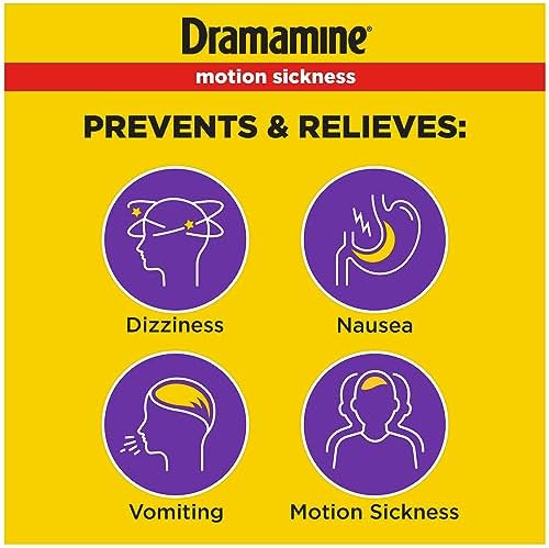 Dramamine All Day Less Drowsy, Motion Sickness Relief, 8 Count, 3 Pack