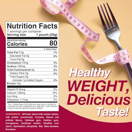 ProtiDIET Vanilla Instant Pudding Mix - Gluten free, Low Fat, High Protein Snacks with Nutritious Minerals, Perfect Low Sugar Dessert for Active Adults - 7 Pudding Mix Pouches Per Box