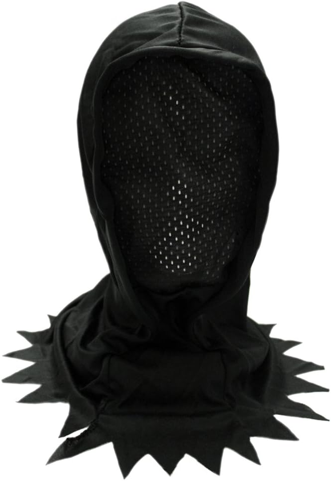 Adult/Teen Black Hidden Face Mask Hood - Halloween Costume