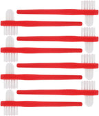 DOITOOL 8pcs Double Heads Denture Toothbrush Soft Bristles False Teeth Cleaning Brush for Retainers Travel Oral Care