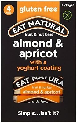Eat Natural Gluten Free Almonds Apricots & Yoghurt Bars 4 x 35g - Pack of 2