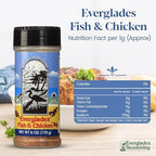 Everglades Fish & Chicken Seasoning For Shrimp, Fish, Crab, Lobster & Poultry Use in Batter, Boils, or Sprinkle for Broiling & Grilling Made in the USA 6oz