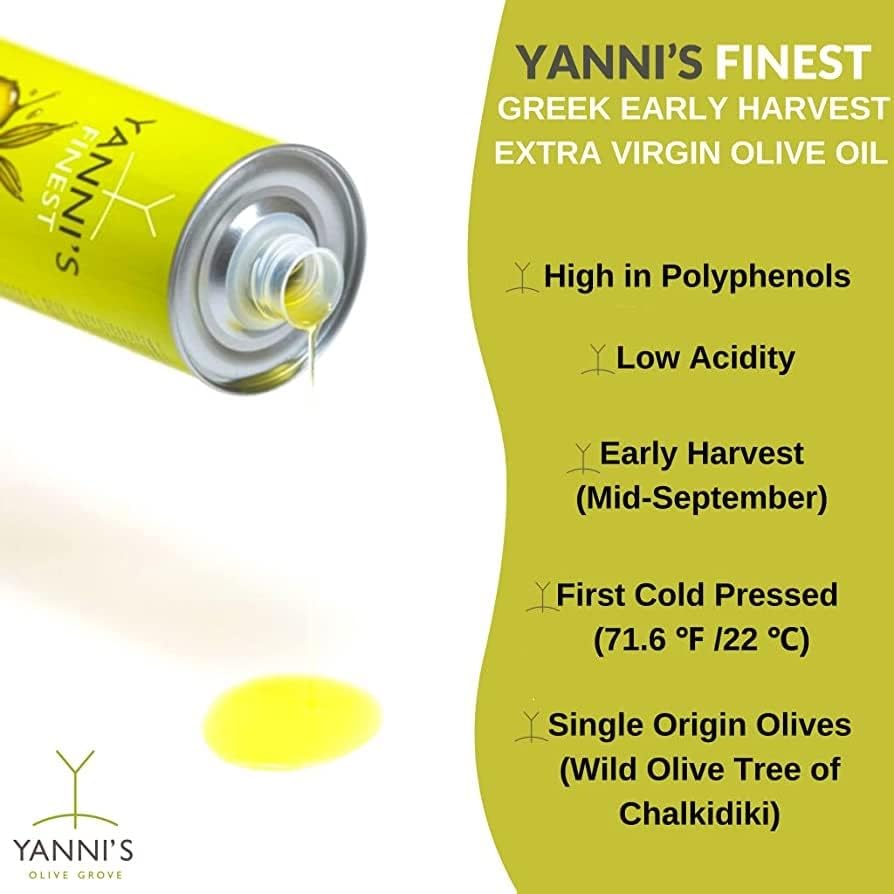Yanni's Finest Early Harvest Greek Extra Virgin Olive Oil, 500ml