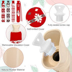 Hortsun 4 Pack Hot Water Bottle with Soft Cover 2 Liter Long Natural Rubber Hot Water Bag for Pain Relief Neck Shoulders Knee Feet Warmer and Cold Therapy, Thanksgiving Day Christmas New Year Gift