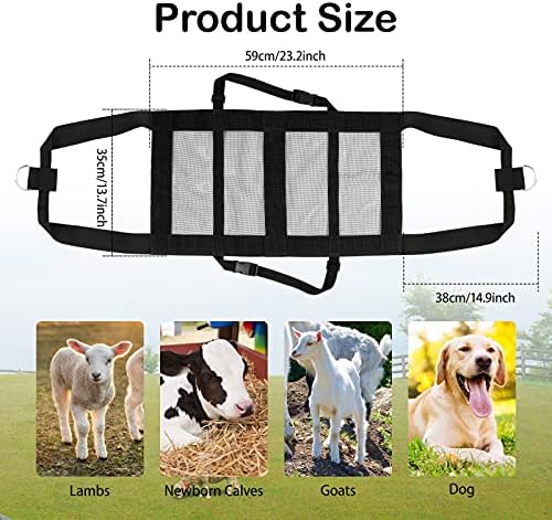 Calf Sling for Weighing Animals - Calf Scale Hanging Weight Scale Sling with Adjustable Straps for Weighing Calves Lambs Goats Baby Alpacas Newborn Livestock Dogs