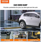VEVOR Car Driveway Rubber Curb Ramps Heavy Duty 33069lbs Capacity Threshold Ramp 2.6 Inch High Cable Cover Curbside Bridge Ramp for Loading Dock Garage Sidewalk (1-Channel, 1Pack-Curb Ramp)
