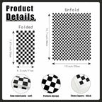 100 Pcs Black and White Checkered Dinner Napkins 3-Ply Race Car Napkins Disposable Guest Hand Towels for Bathroom Racing Party Birthday Checkered Flag Paper Napkin