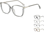 Women's Portable Fashion Anti-Blue Light Reading Glasses, Large Frame, Reading Glasses for Women