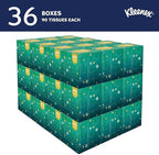 Kleenex Professional Naturals Facial Tissue with Plastic-Free Eco Packaging, Bulk (56027), 2-Ply, White, Upright Cube Boxed Format, Designed for Business (90 Tissues/Box, 36 Boxes, 3,240 Sheets/Case)