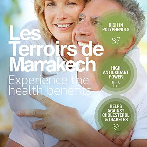 Les Terroirs De Marrakech Extra Virgin Olive Oil, Polyphenol Rich Olive Oil, Moroccan Cold Pressed EVOO Oil, Keto Organic Olive Oil, USDA Certified, Award Winning, Carbon Neutral, 17fl oz. Bottle