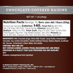 Chocolate-Covered Raisins - Milk Chocolate - 1 lb - World's Finest Chocolate