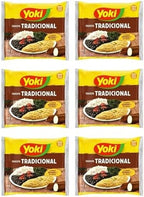 Seasoned Cassava Flour - Farofa de Mandioca Pronta - Yoki - 17.6 oz (500g) - GLUTEN-FREE - (PACK OF 06)