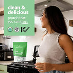 Sprout Living Epic Protein, Plant Based Protein & Superfoods Powder, Green Kingdom | 20 Grams Organic Protein Powder, Greens, Vegan, Non Dairy, Non-GMO, Gluten Free, Low Sugar (2 Pound, 24 Servings)