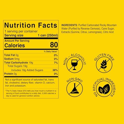 Strongwater Sparkling Indian Tonic Water - 12 Pack Cans (8.4 Fl Oz Each) - Premium Mixer with Quinine, Rocky Mountain Water & Botanicals - No Added Preservatives, Zero Sugar