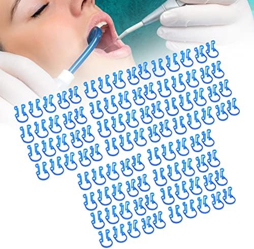 Dioche 100Pcs Cotton Roll Holder Clip Mouth Supplies Denture Tool Mini Fashion Compact Comfortable Home DIY Thanksgiving Christmas Elderly