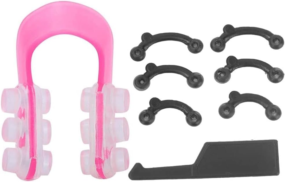 A Set Nose Up Lifting Shaping Clip Invisible Shaper Tool Straightening Beauty Massage Tool Bridge Straightening for Women Men Nose Shaper Clip for Nose Uplifting Crooked Women Men Bridge
