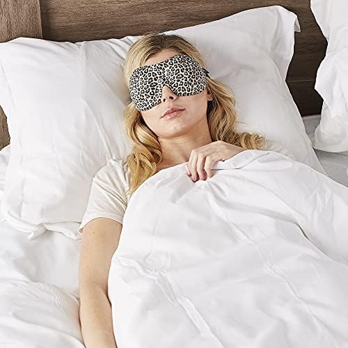 Bucky 40 Blinks No Pressure Printed Eye Mask for Travel & Sleep, Leopard, One Size