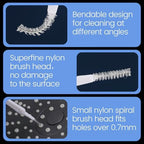 10 Pcs Shower Head Cleaning Brush, Anti-Clogging Multifunctional Gap Hole Cleaning Brushes, Tiny Shower Head Crevice Cleaner Brush Cleaning Tool for Bathroom Household Faucets- White
