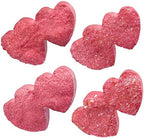 Nupuyai Titanium Coated Stone Crystal Cluster Specimen Double Heart Shaped Stone Natural Rock Quartz Decor for Home Desk, Red