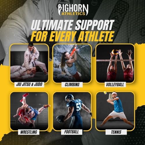 Bighorn Athletics Jiu Jitsu Finger Tape | Residue-Free Athletic Finger Tape for Sports & Injuries: Rock Climbing, Volleyball, Football, Basketball, Hands & Toes | 0.3-Inch x 45-feet, 8-Rolls, White