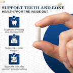 Living Well with Dr. Michelle Tooth & Bone Formula - Supplement with Calcium for Bone Strength & Tooth Enamel Support, D3 + K2, 120 Capsules, Non-GMO, Gluten-Free