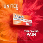 Motrin Dual Action with Tylenol, Fast-Acting Pain Reliever with 125 mg Ibuprofen (NSAID) & 250 mg Acetaminophen for up to 8 Hours Pain Relief of Minor Aches & Pains, 80 Count