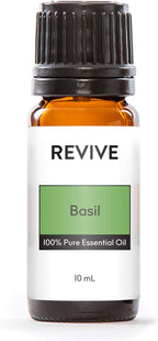 Basil Essential Oil by Revive Essential Oils - 100% Pure Therapeutic Grade, for Diffuser, Humidifier, Massage, Aromatherapy, Skin & Hair Care