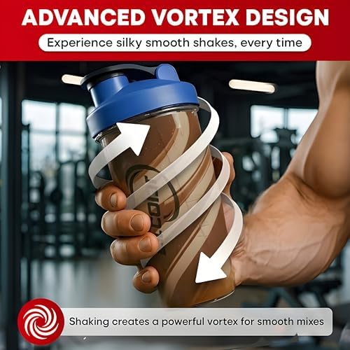 Vortex Protein Shaker Bottle 24 oz/700ml - Premium BPA-Free Pre-Workout Shaker Cup for Protein Shakes & Smoothies, Leak-Proof & Durable Bottle-Shakers for Active Lifestyles