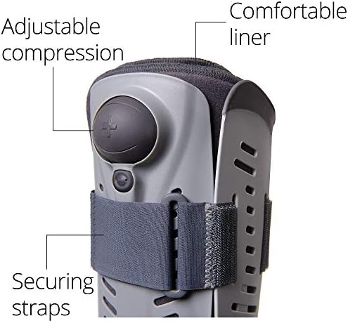 Ossur Rebound Air Walker Boot with Compression Adjustable Comfortable Straps & Air Pump Rocker Bottom | For Ankle Sprains, Stable Fractures, Tendon Sprains, & Post-Operative Rehab | (High Top, S)