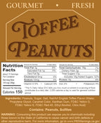 Toffee Peanuts Sweet Crunchy Candy Coated with Rich Toffee Flavor – Gourmet Candied Peanuts Snack & Dessert Topping, Sweet Nuts, 1 Pound