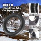10x3.0 Inner Tube, 90 65-6.5 and 110 50-6.5 Scooter Inner Tube, 255x80 80/65-6.5 Electric Scooter 10 inch Tires Replacement, [Thickened] [with Valve Extension] [with Tire Levers] (2 Pack)