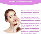 2 Pcs Rose Quartz Jade Mushroom Hot Massage Stones Set Warm Rocks Kit for Facial SPA Pink