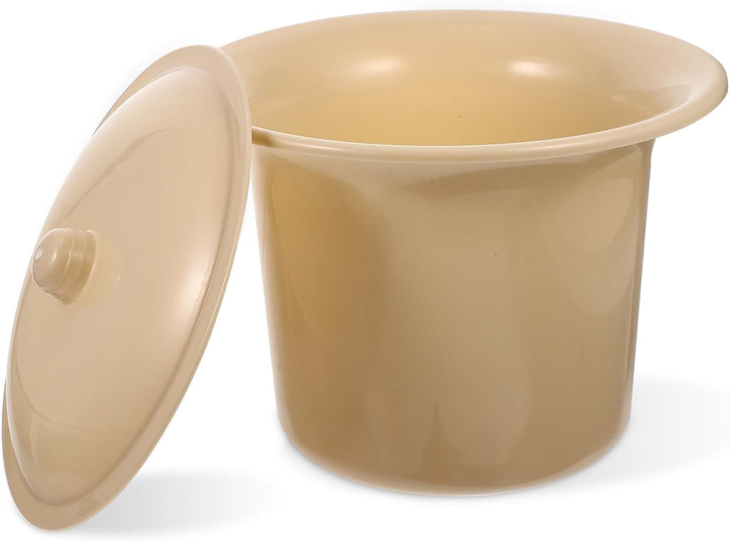 Chamber Pot Urine Bottles Plastic Portable Toilet with Lid Spittoon Bedside Urinal Basin Potty Pee Bucket for Elderly Adults Boys Girls